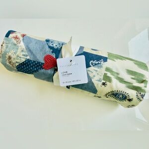 Pottery Barn Elise Love Embroidered 100% Cotton 50” Table Throw NWT Retail $139